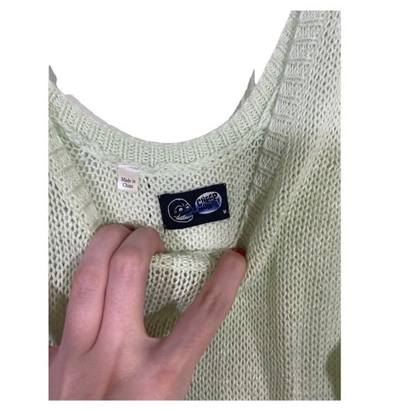 Cheap Monday Light Green Knit Sleeveless Tank Blouse Tunic Size Medium - Picture 5 of 8